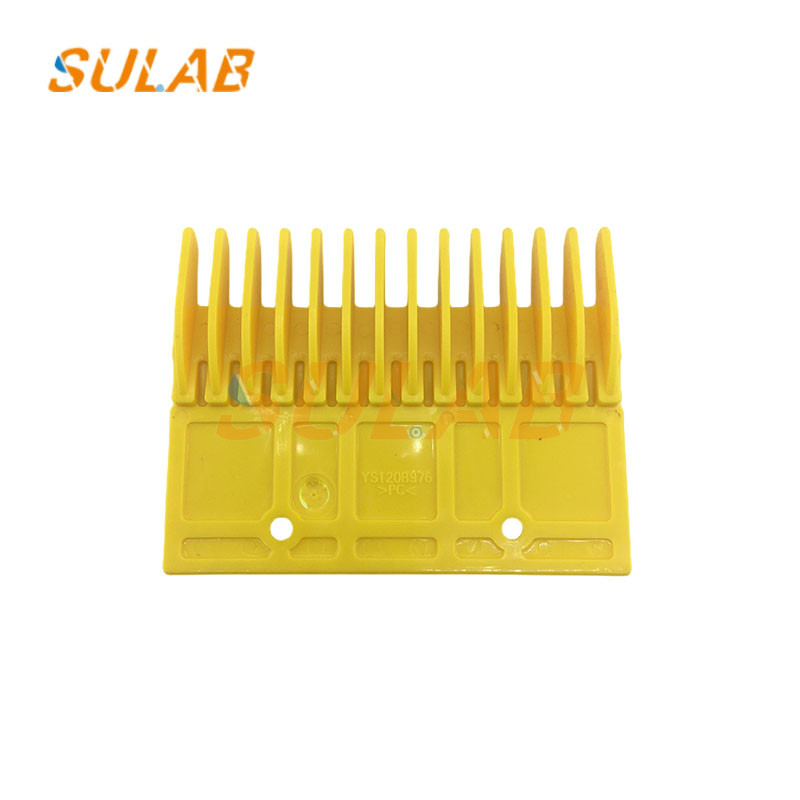 Mitsubishi Escalator Spare Parts Yellow Plastic Comb Plate YS125B688 YS120B976