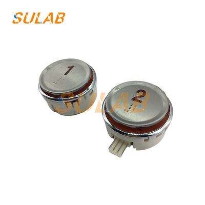 Przycisk windy LG Sigma Duży Okrągły Panel Ze Stali Nierdzewnej z Wskaźnikami LED i Oznaczeniami Braille'a