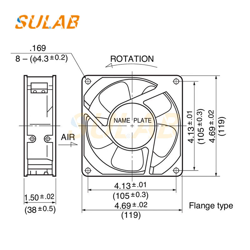 Axial Cooling Fan NMB Mat 3115ps/FS-12T-B30 Fan Elevator Spare Parts