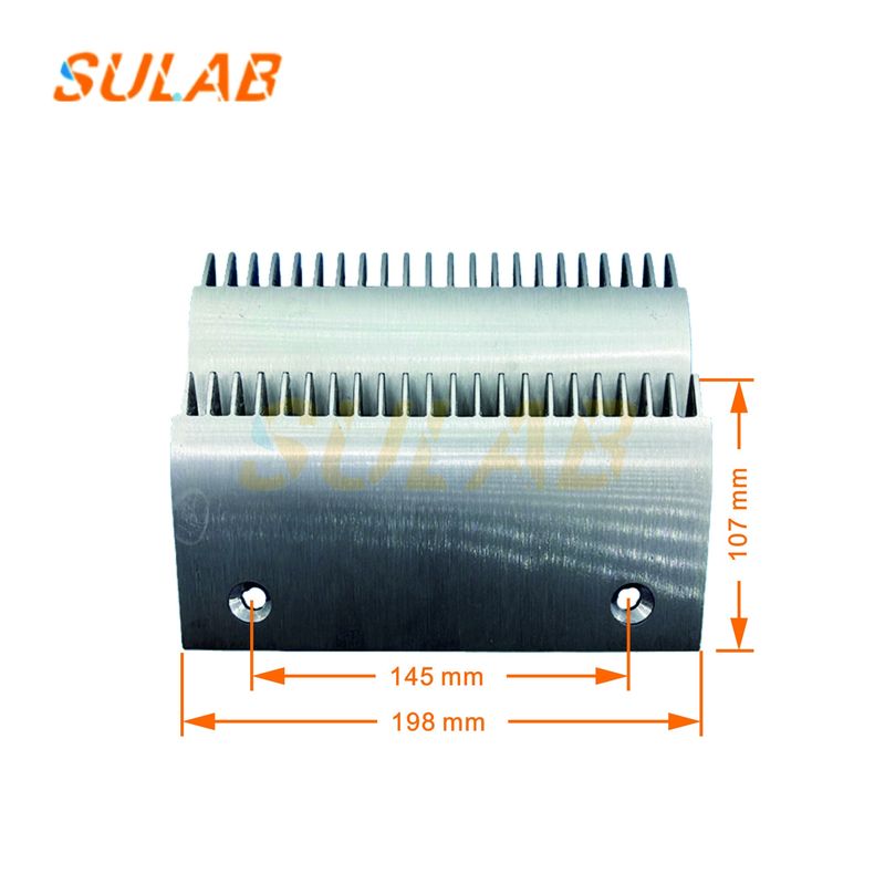 Escalator Sidewalk Aluminum Alloy Comb Plate 22 Teeth Escalator Parts