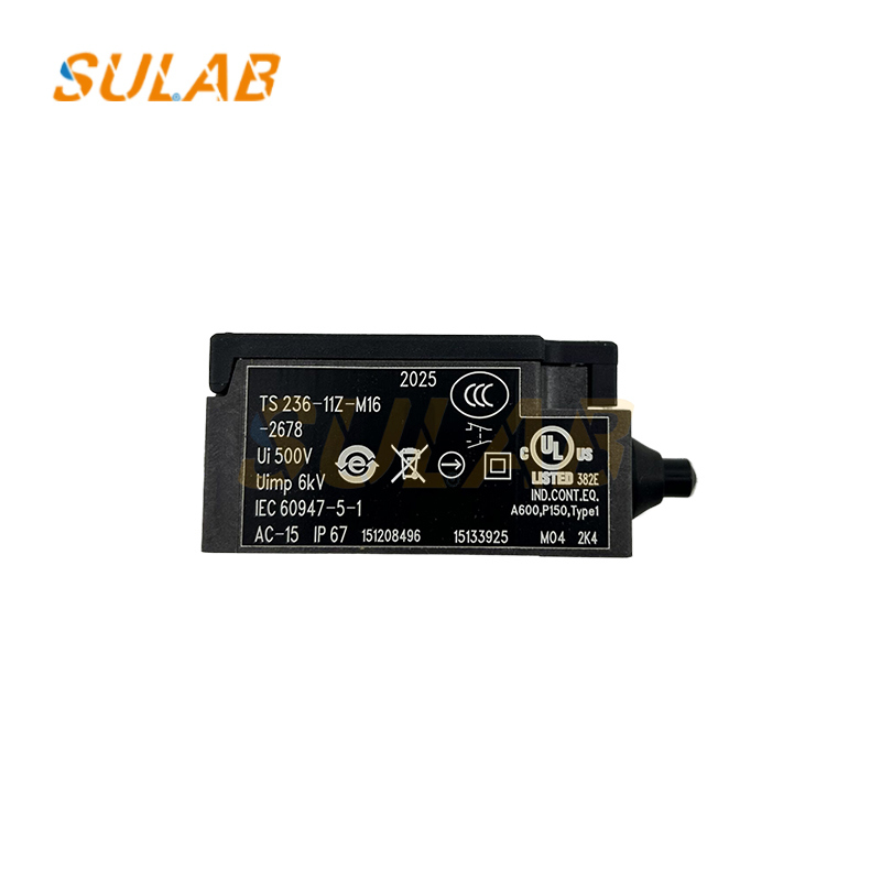 IP67-Rated Elevator Brake Limit Switch with 1NC + 1NO Contact Configuration Compliant with EN 81 and ASME A17.1