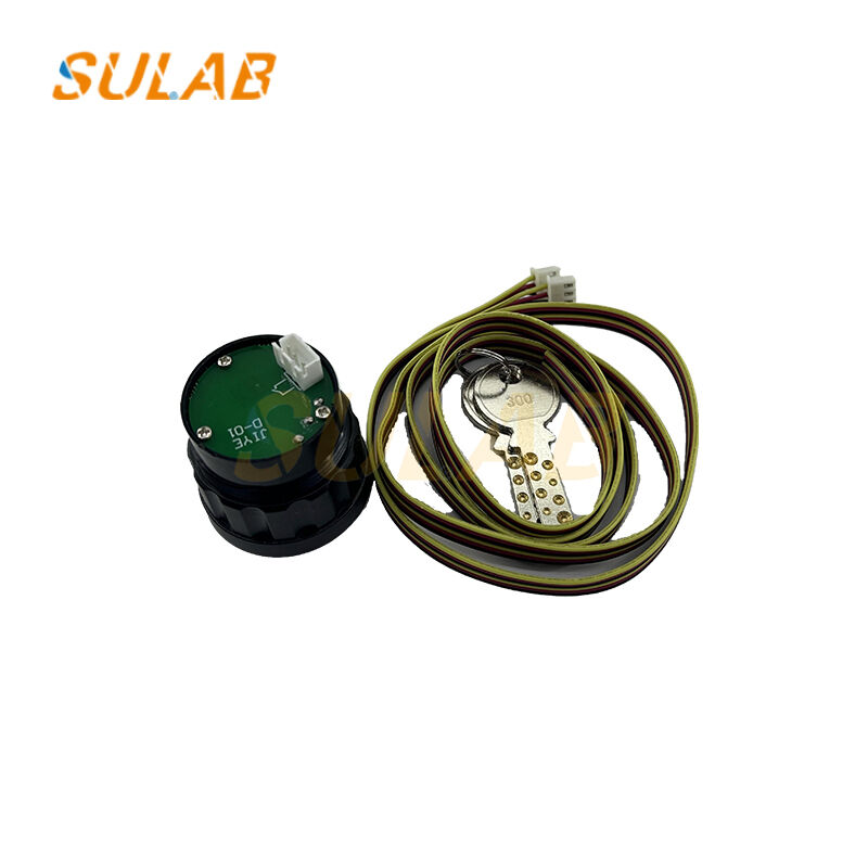 Electromagnetic Key-Operated Elevator Key Switch with Panel Mounting for Secure Base Station Lock