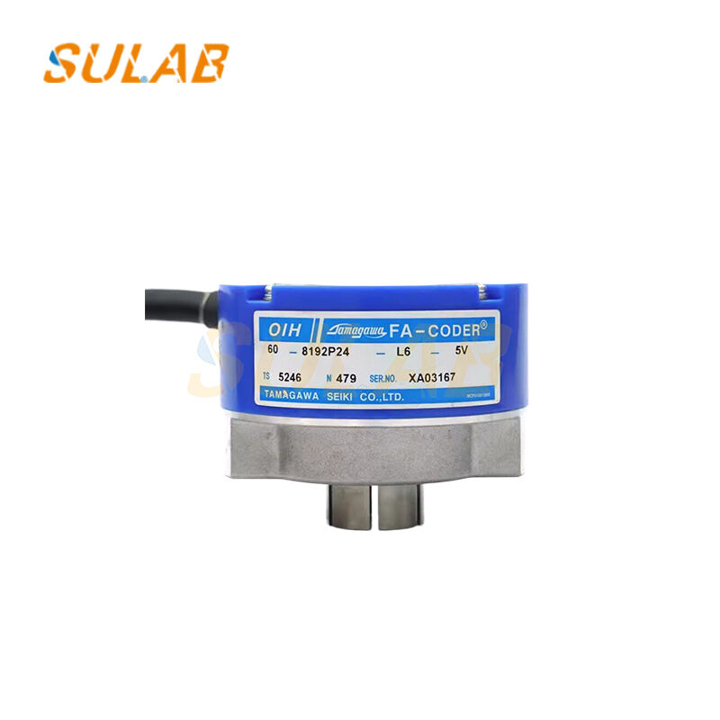 Tamagawa TS5246N479 Hollow Shaft Rotary Encoder with 8192 Pulses per Revolution and DC 5V Power Supply for Elevator PMSM Traction Motor