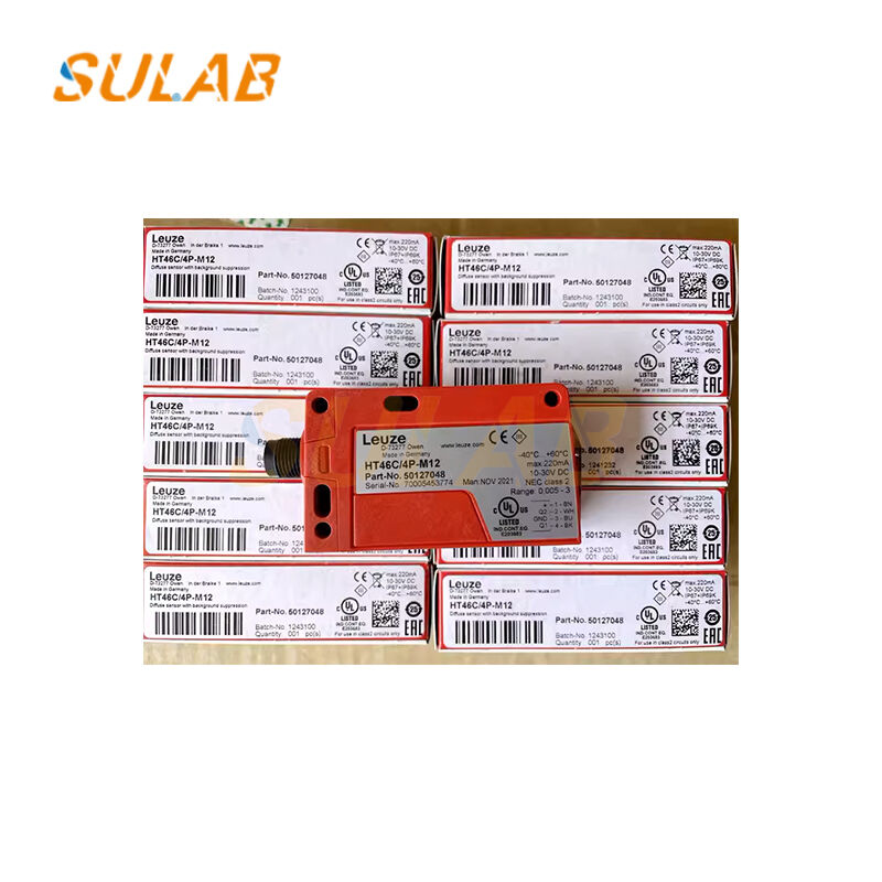 HT46C4P-M12 Photoelectric Sensor with Background Suppression IP67 & IP69K Protection and PNP Switching Output