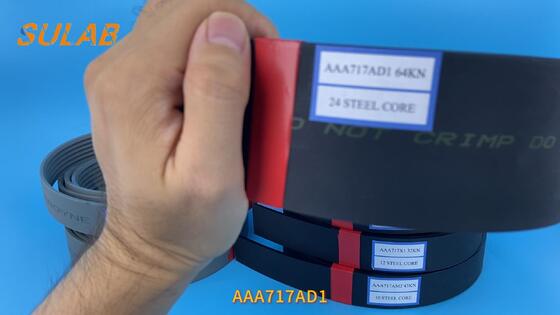 Stalowy pas trakcyjny Otis AAA717AD1 o wysokiej wytrzymałości, niskich wibracjach i odporności na zużycie, pas transmisyjny do podnoszenia kabin dźwigowych